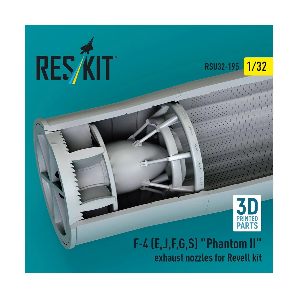 F-4 (E, J, F, G, S) Phantom II exhaust nozzles for Revell kit (3D P...
