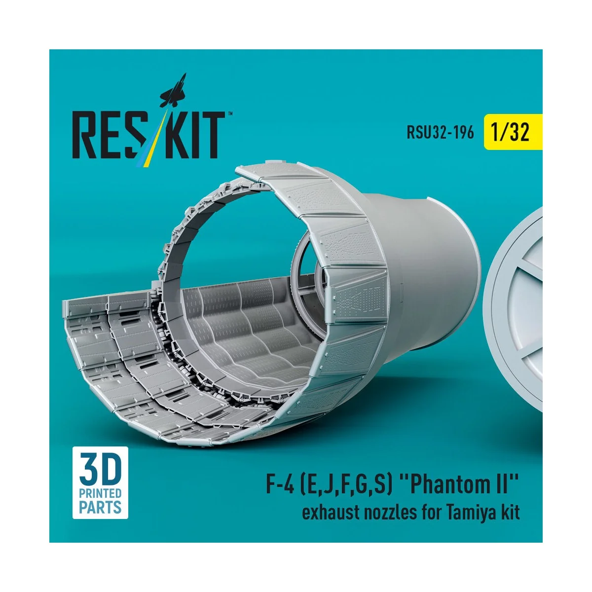 F-4 (E, J, F, G, S) Phantom II exhaust nozzles for Tamiya kit (3D P...