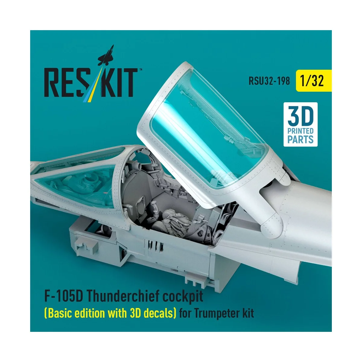 F-105D Thunderchief cockpit (Basic edition with 3D decals) for Trum...