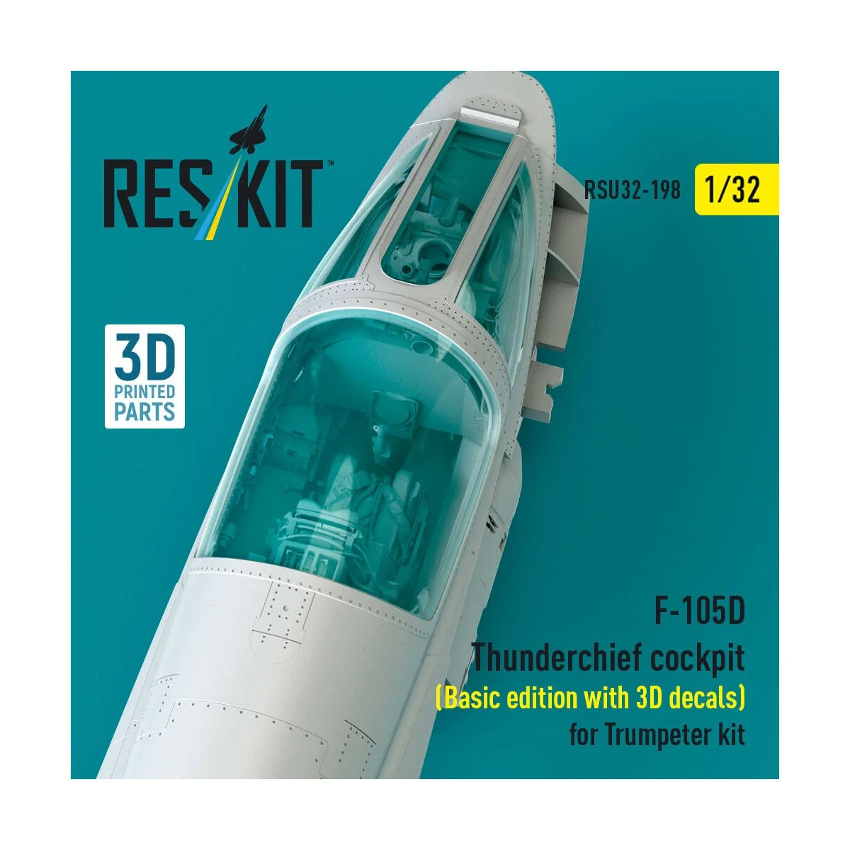 F-105D Thunderchief cockpit (Basic edition with 3D decals) for Trum...