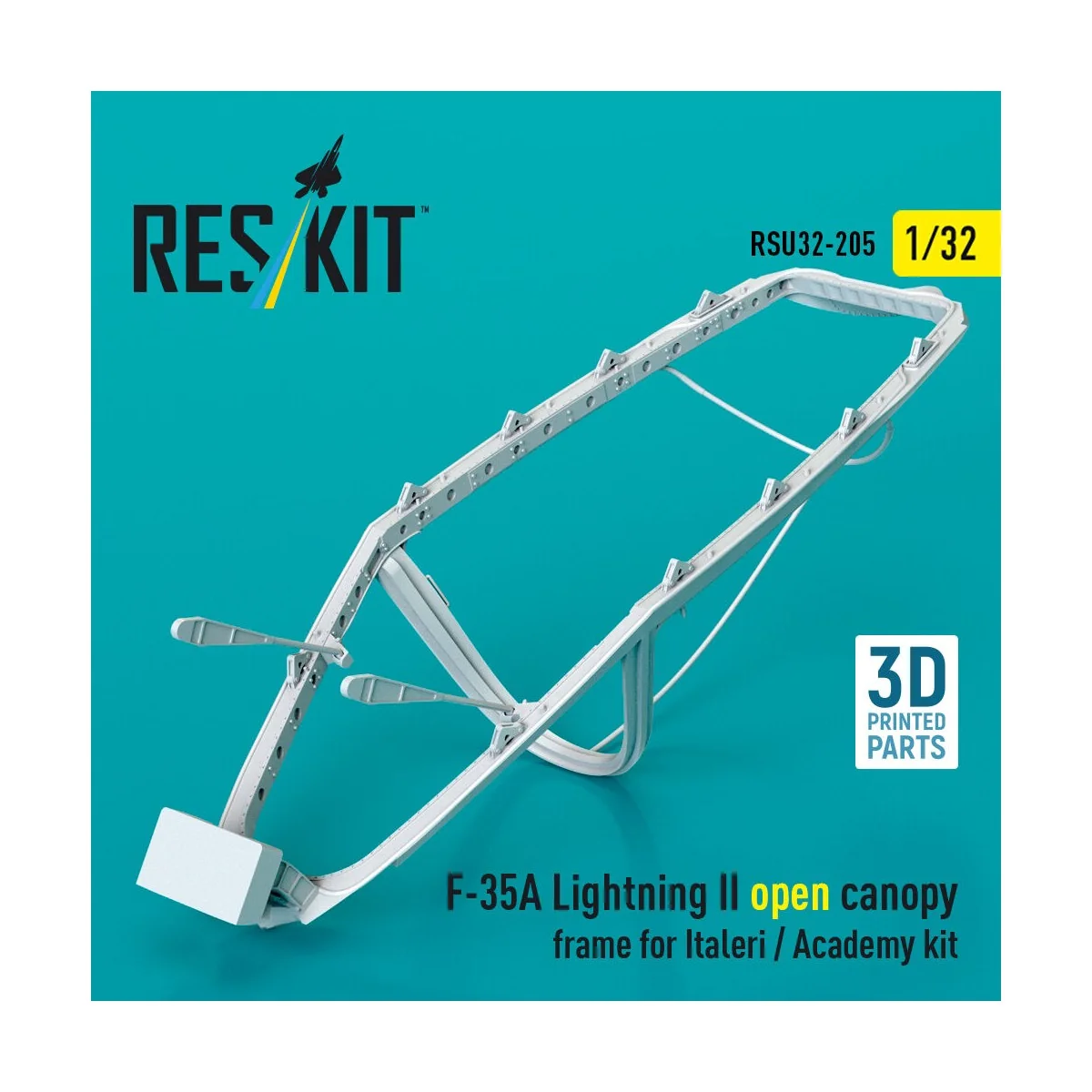 F-35A Lightning II open canopy frame for Italeri / Academy kit (3D ...
