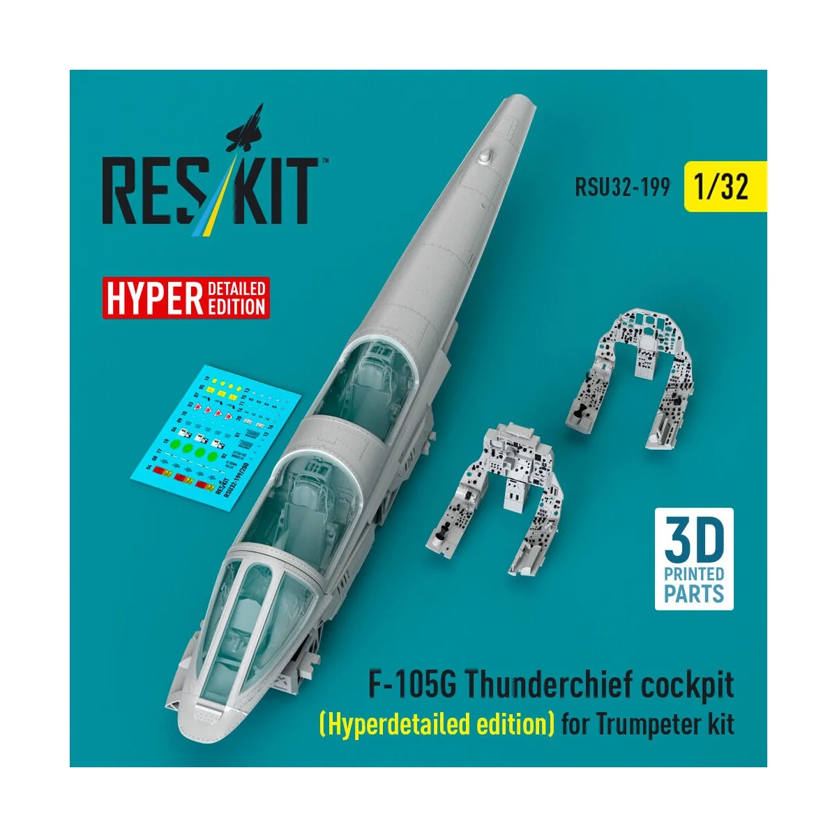 F-105G Thunderchief cockpit (Hyperdetailed edition) for Trumpeter k...