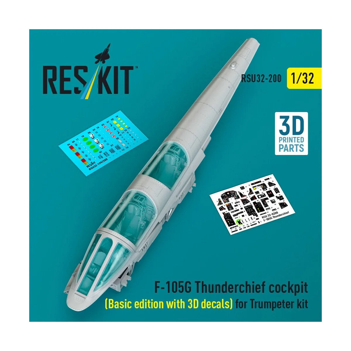 F-105G Thunderchief cockpit (Basic edition with 3D decals) for Trum...