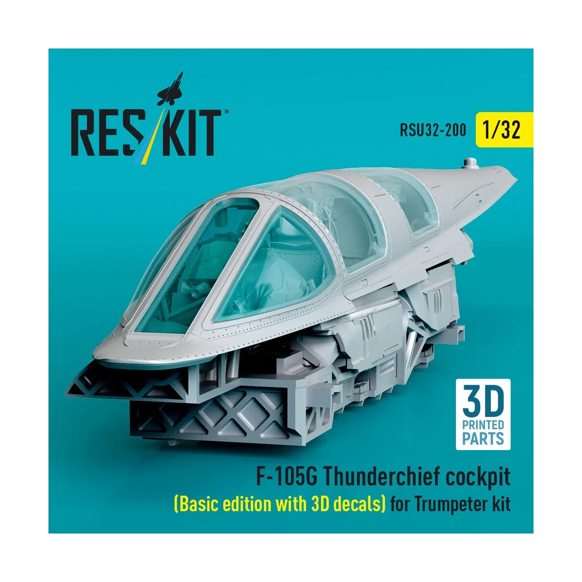 F-105G Thunderchief cockpit (Basic edition with 3D decals) for Trum...