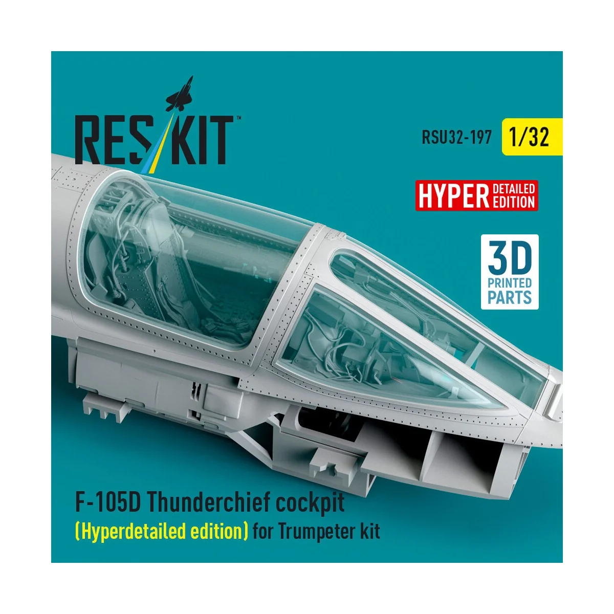 F-105D Thunderchief cockpit (Hyperdetailed edition) for Trumpeter k...