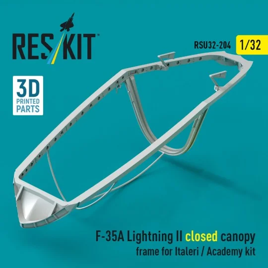 F-35A Lightning II closed canopy frame for Italeri / Academy kit (3... F-35A Lightning II closed canopy frame for Italeri / Academy kit (3...
