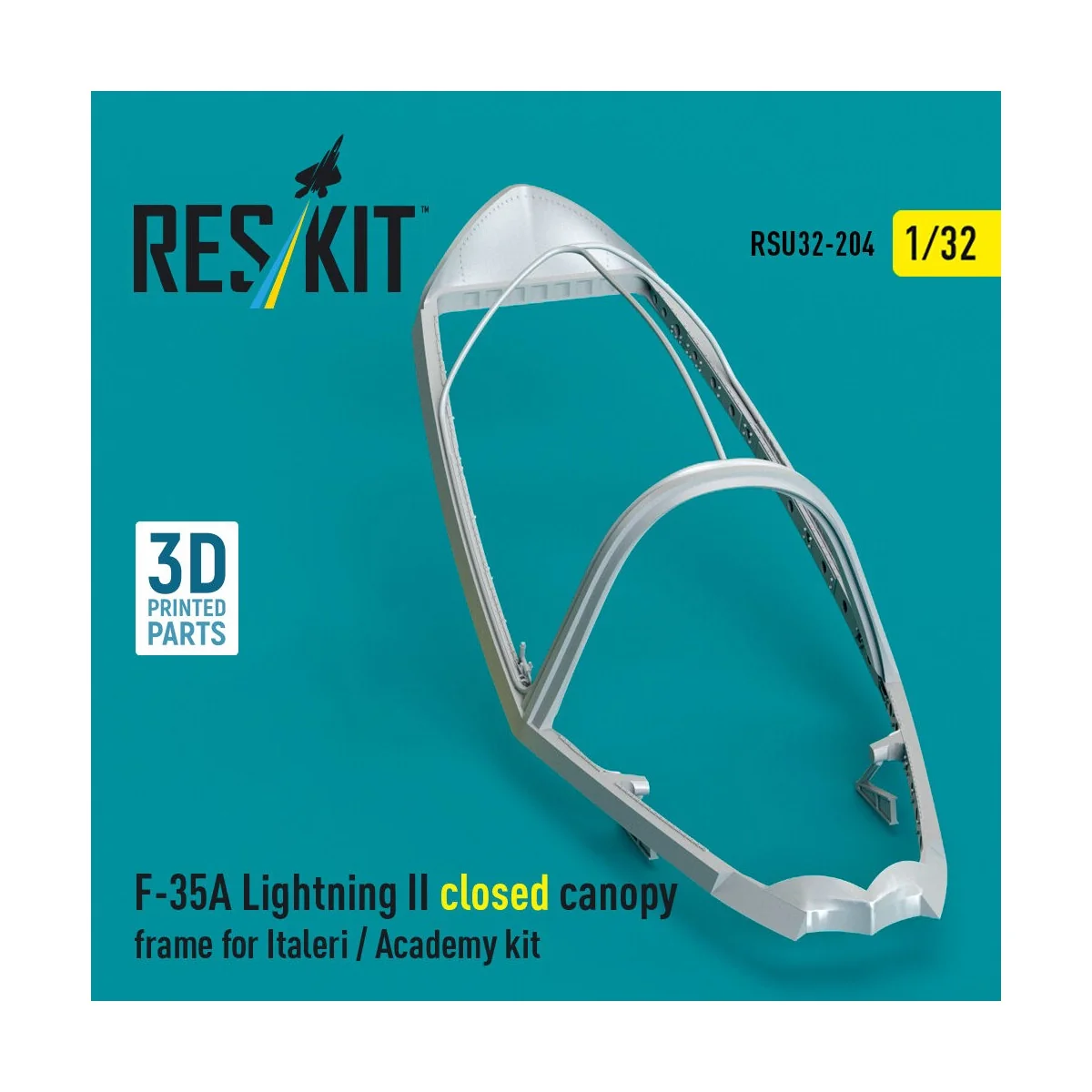 F-35A Lightning II closed canopy frame for Italeri / Academy kit (3...