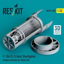 F-104 (S, G late) Starfighter exhaust nozzle for Italeri kit (3D Pr...