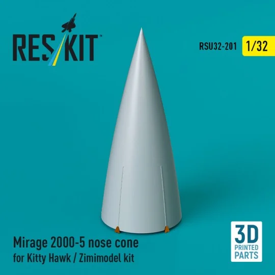 Mirage 2000-5 nose cone for Kitty Hawk / Zimimodel kit (3D Printed)...