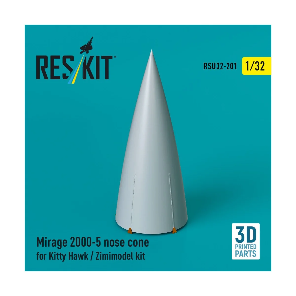 Mirage 2000-5 nose cone for Kitty Hawk / Zimimodel kit (3D Printed)...