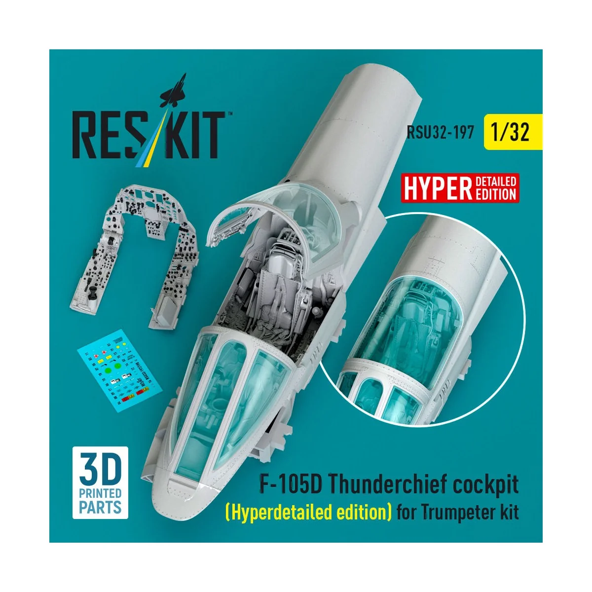 F-105D Thunderchief cockpit (Hyperdetailed edition) for Trumpeter k...