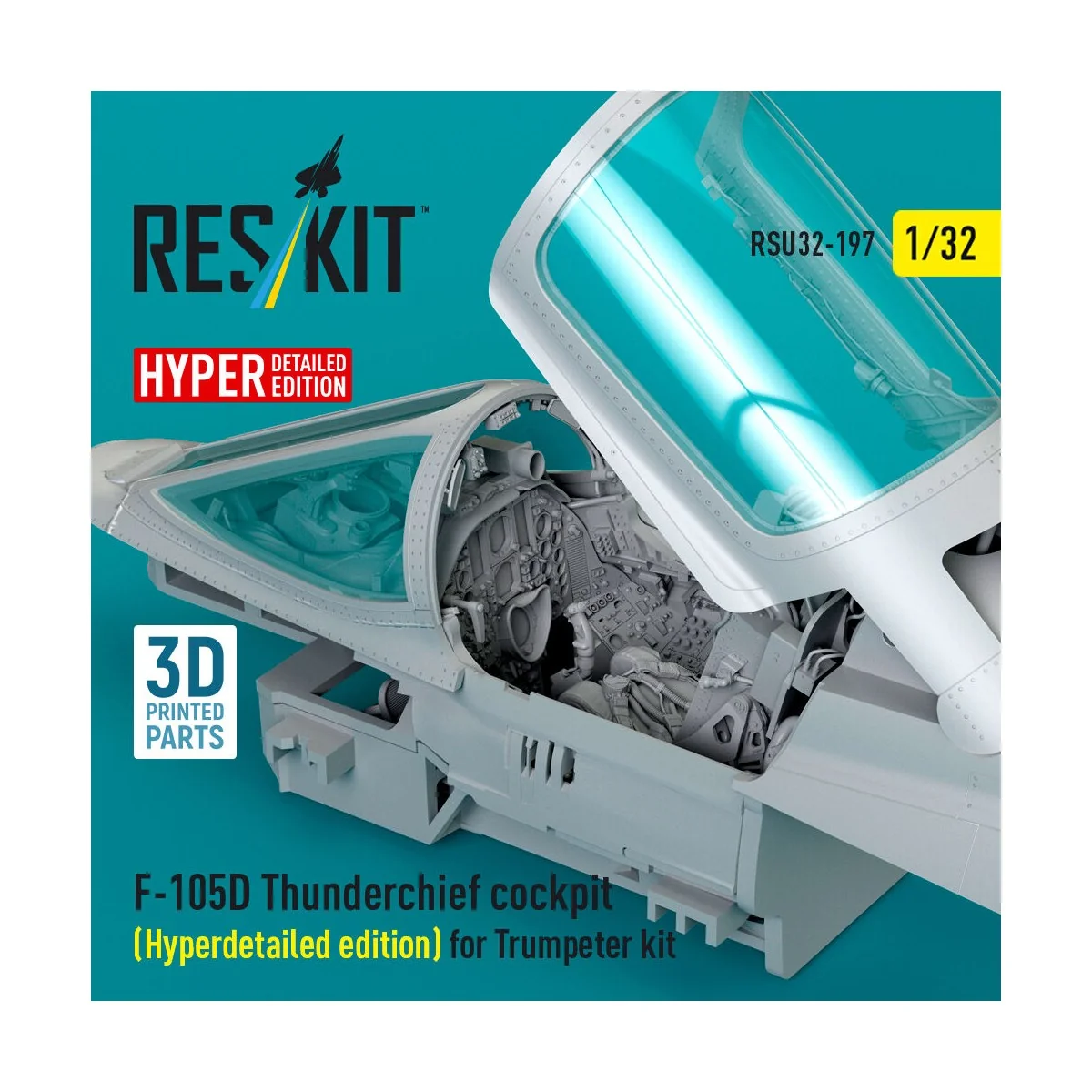 F-105D Thunderchief cockpit (Hyperdetailed edition) for Trumpeter k...