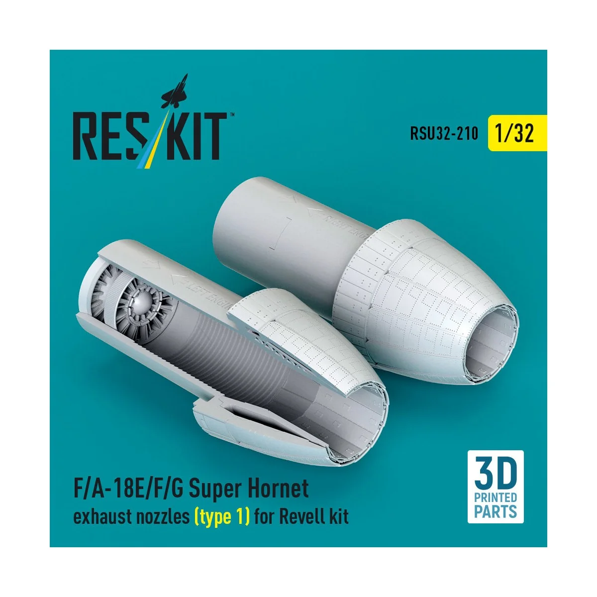 F/A-18E/F/G Super Hornet exhaust nozzles (type 1) for Revell kit (3...
