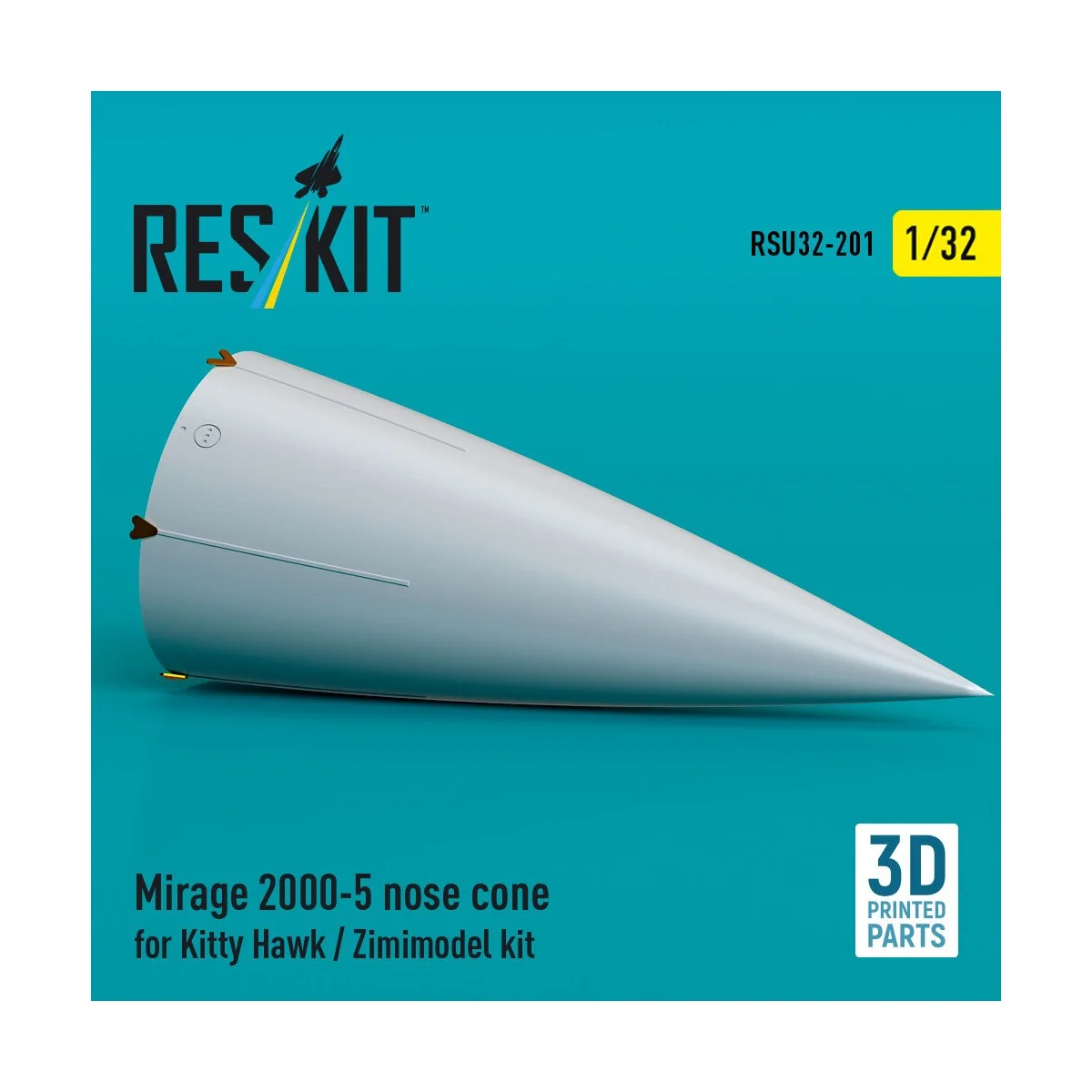 Mirage 2000-5 nose cone for Kitty Hawk / Zimimodel kit (3D Printed)...