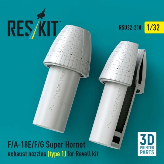F/A-18E/F/G Super Hornet exhaust nozzles (type 1) for Revell kit (3... F/A-18E/F/G Super Hornet exhaust nozzles (type 1) for Revell kit (3...