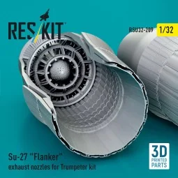 Su-27 Flanker exhaust nozzles for Trumpeter kit (3D Printed), 1/32 ...
