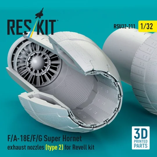 F/A-18E/F/G Super Hornet exhaust nozzles (type 2) for Revell kit (3...