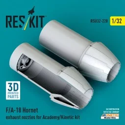 F/A-18 Hornet exhaust nozzles for Academy/Kinetic kit (3D Printed),...