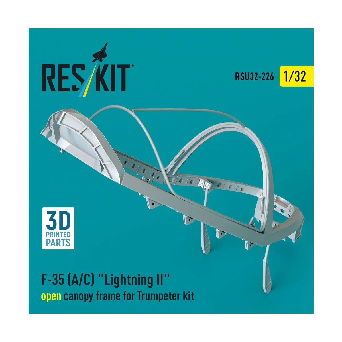 F-35 (A/C) Lightning II open canopy frame for Trumpeter kit (3D Pri...