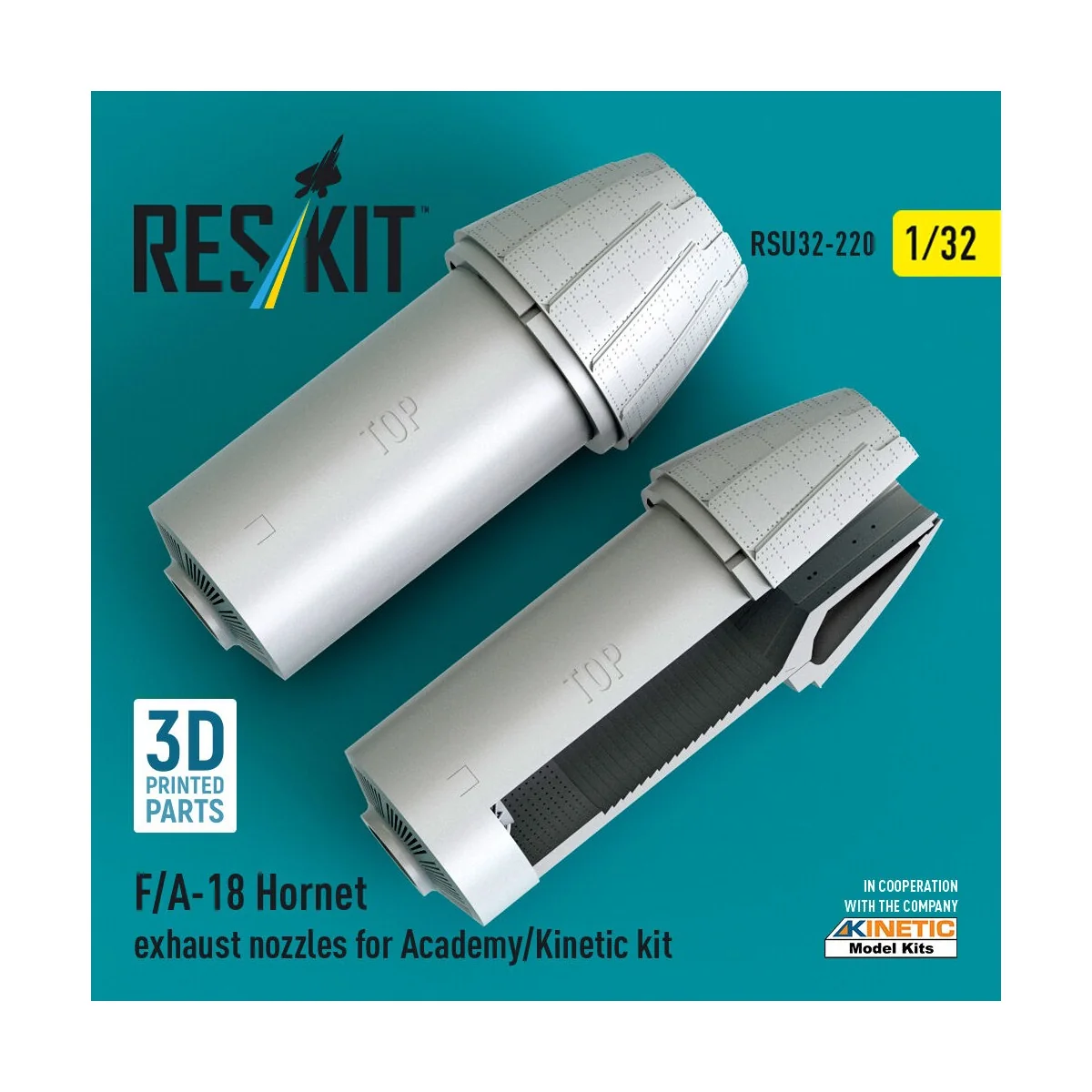 F/A-18 Hornet exhaust nozzles for Academy/Kinetic kit (3D Printed) ...