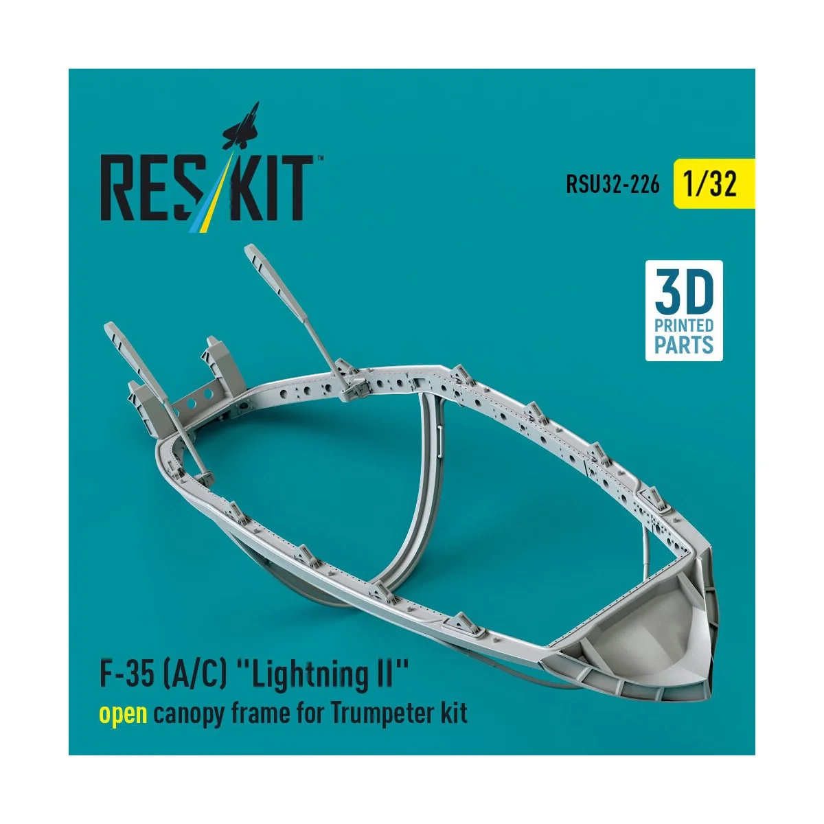 F-35 (A/C) Lightning II open canopy frame for Trumpeter kit (3D Pri...