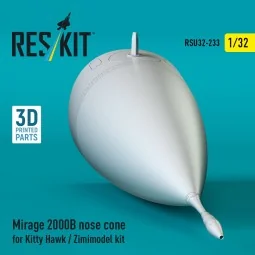 Mirage 2000B nose cone for Kitty Hawk / Zimimodel kit (3D Printed),...