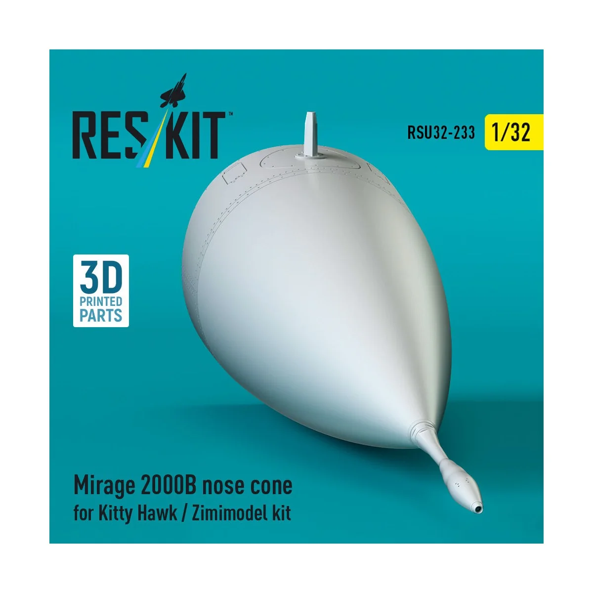 Mirage 2000B nose cone for Kitty Hawk / Zimimodel kit (3D Printed),... Mirage 2000B nose cone for Kitty Hawk / Zimimodel kit (3D Printed),...