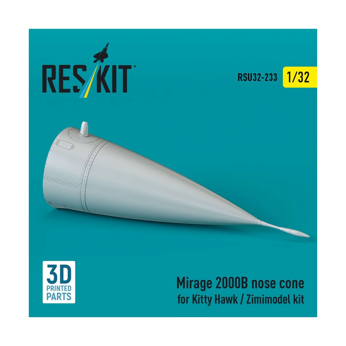 Mirage 2000B nose cone for Kitty Hawk / Zimimodel kit (3D Printed) ...