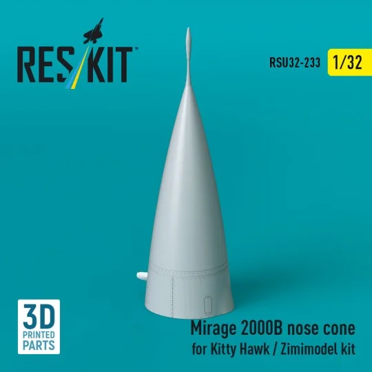 Mirage 2000B nose cone for Kitty Hawk / Zimimodel kit (3D Printed) ...