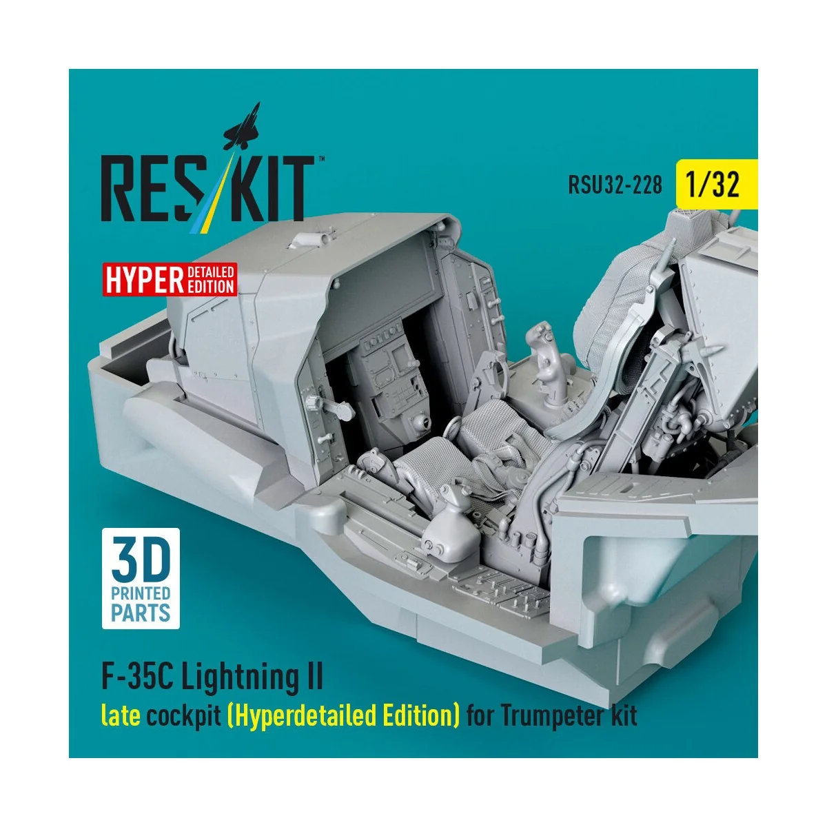 F-35C Lightning II late cockpit (Hyperdetailed Edition) for Trumpet...