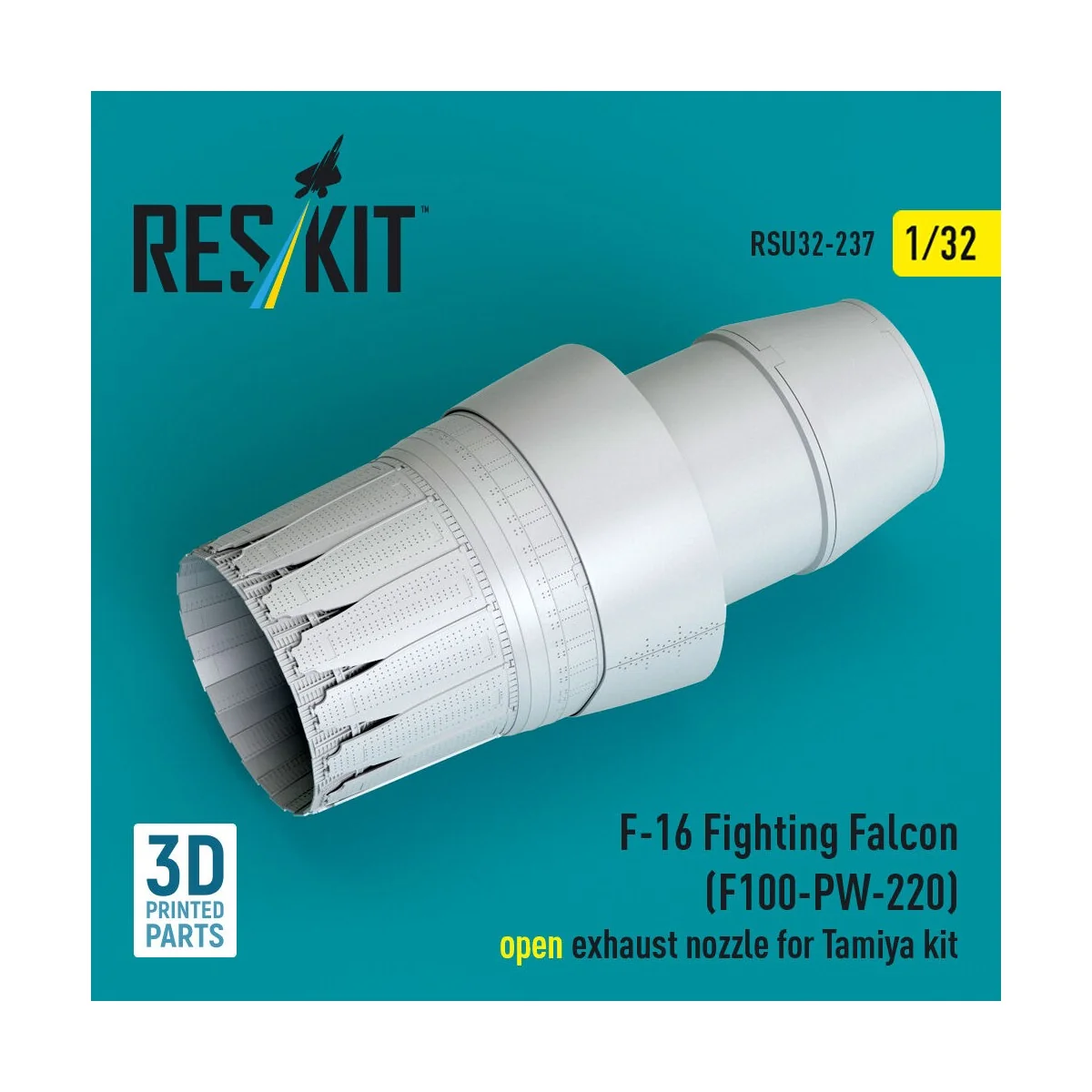 F-16 Fighting Falcon (F100-PW-220) open exhaust nozzle for Tamiya k...