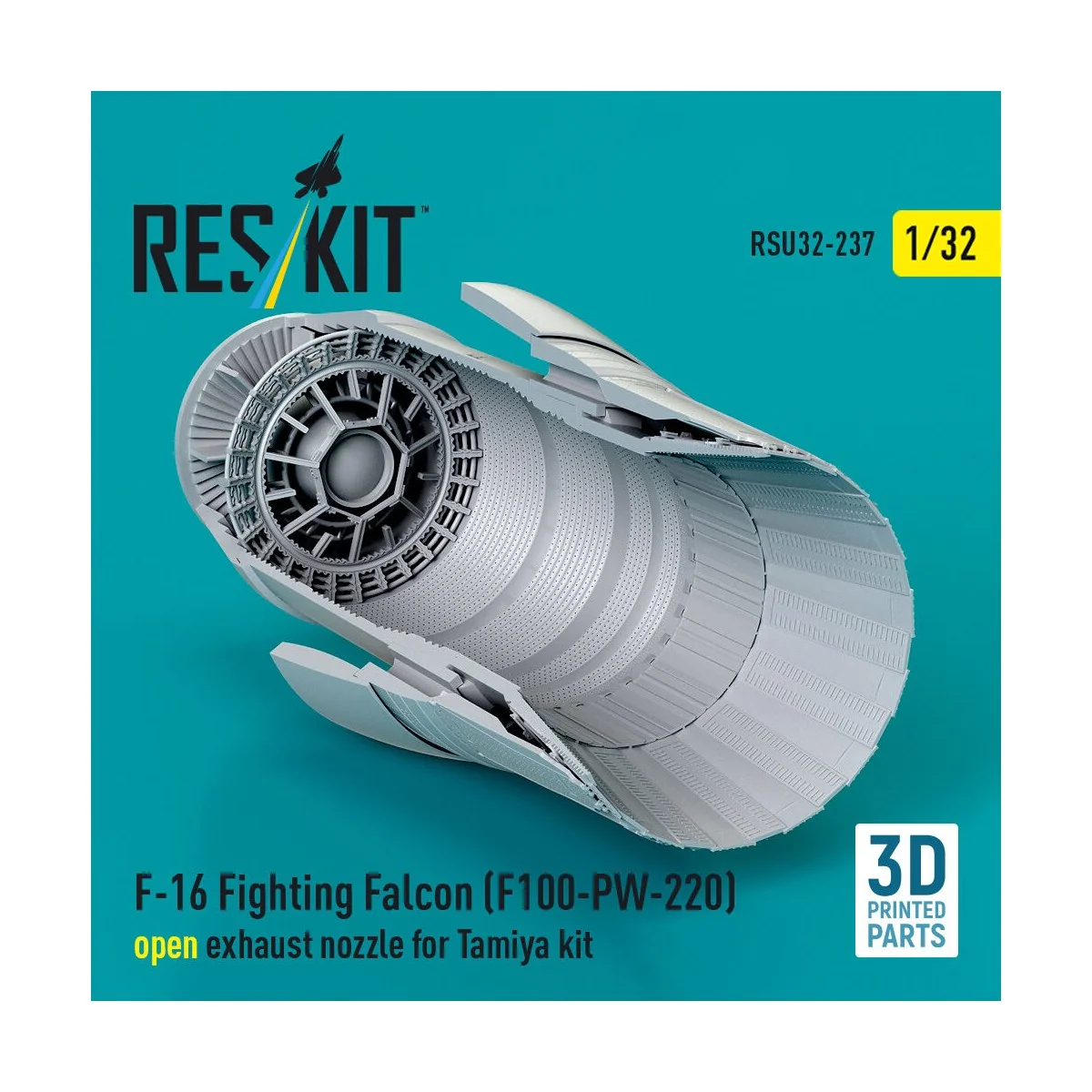 F-16 Fighting Falcon (F100-PW-220) open exhaust nozzle for Tamiya k... F-16 Fighting Falcon (F100-PW-220) open exhaust nozzle for Tamiya k...