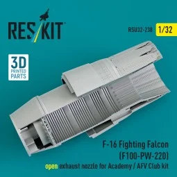 F-16 Fighting Falcon (F100-PW-220) open exhaust nozzle for Academy ...