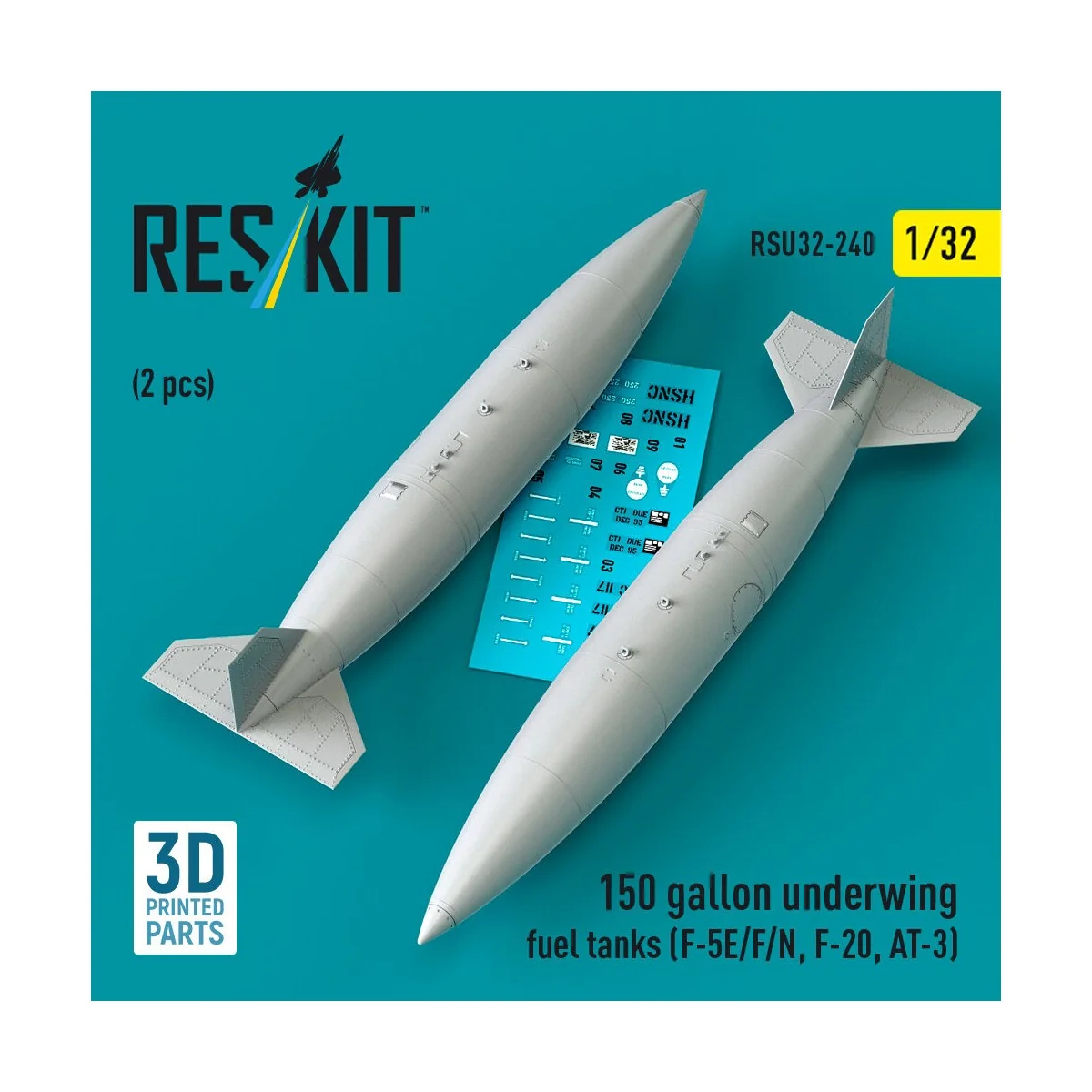 150 gallon underwing fuel tanks (F-5E, F, N, F-20, AT-3) (2 pcs) (3...