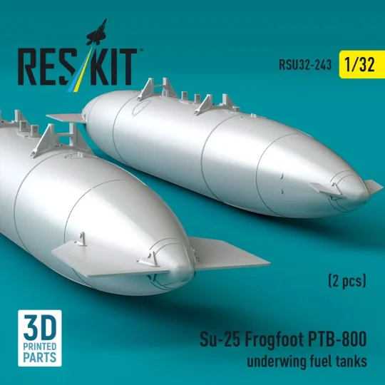 Su-25 Frogfoot PTB-800 underwing fuel tanks (2 pcs) (3D Printed), 1...