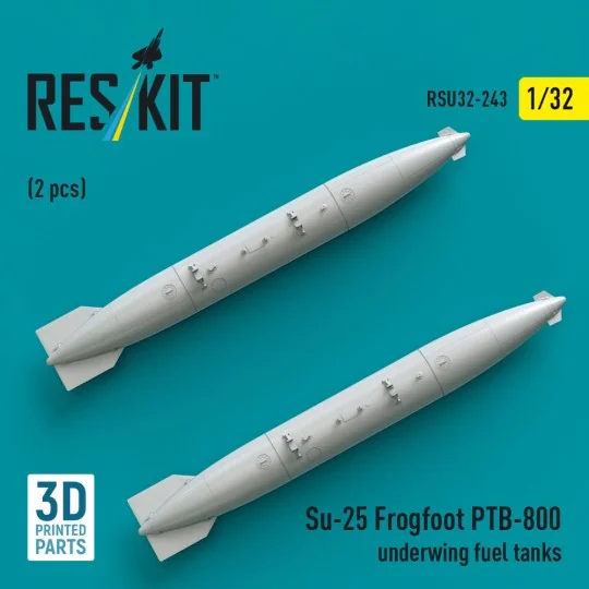 Su-25 Frogfoot PTB-800 underwing fuel tanks (2 pcs) (3D Printed) - ...