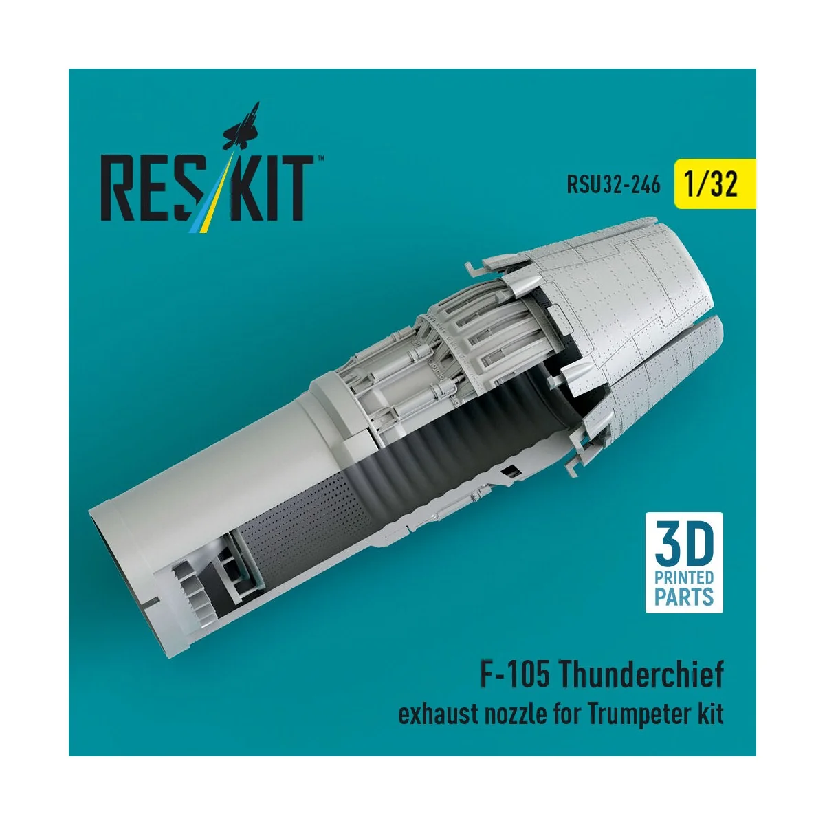 F-105 Thunderchief exhaust nozzle for Trumpeter kit (3D Printed), 1...