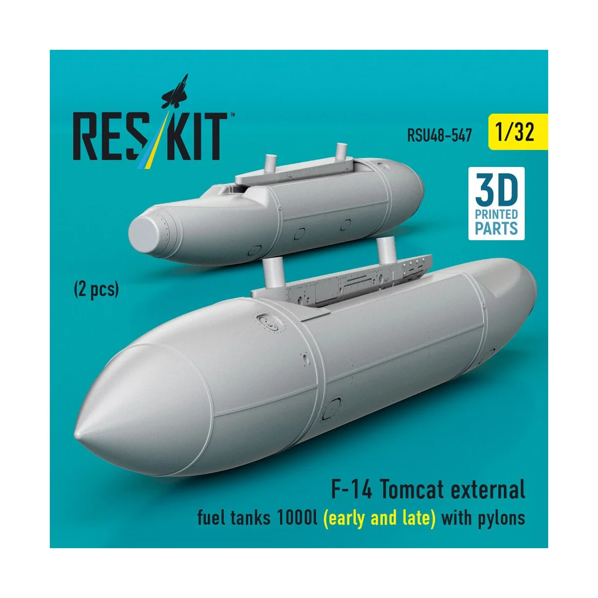 F-14 Tomcat external fuel tanks 1000l (early and late) with pylons ...