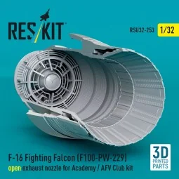 F-16 Fighting Falcon (F100-PW-229) open exhaust nozzle for Academy ...