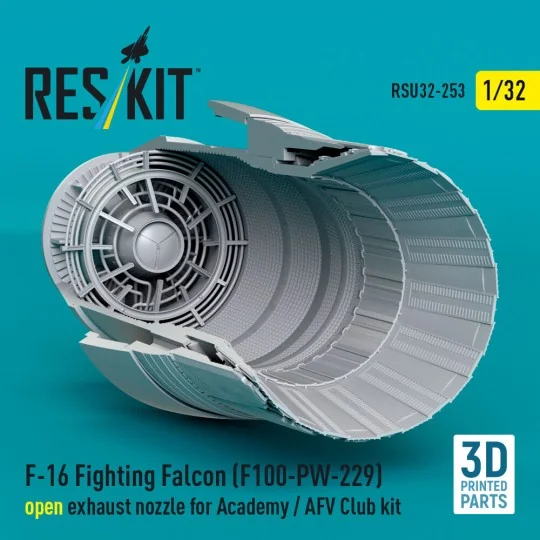 F-16 Fighting Falcon (F100-PW-229) open exhaust nozzle for Academy ...