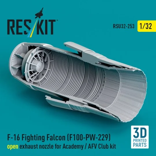 F-16 Fighting Falcon (F100-PW-229) open exhaust nozzle for Academy ...