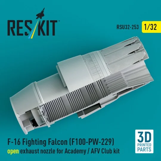 F-16 Fighting Falcon (F100-PW-229) open exhaust nozzle for Academy ...