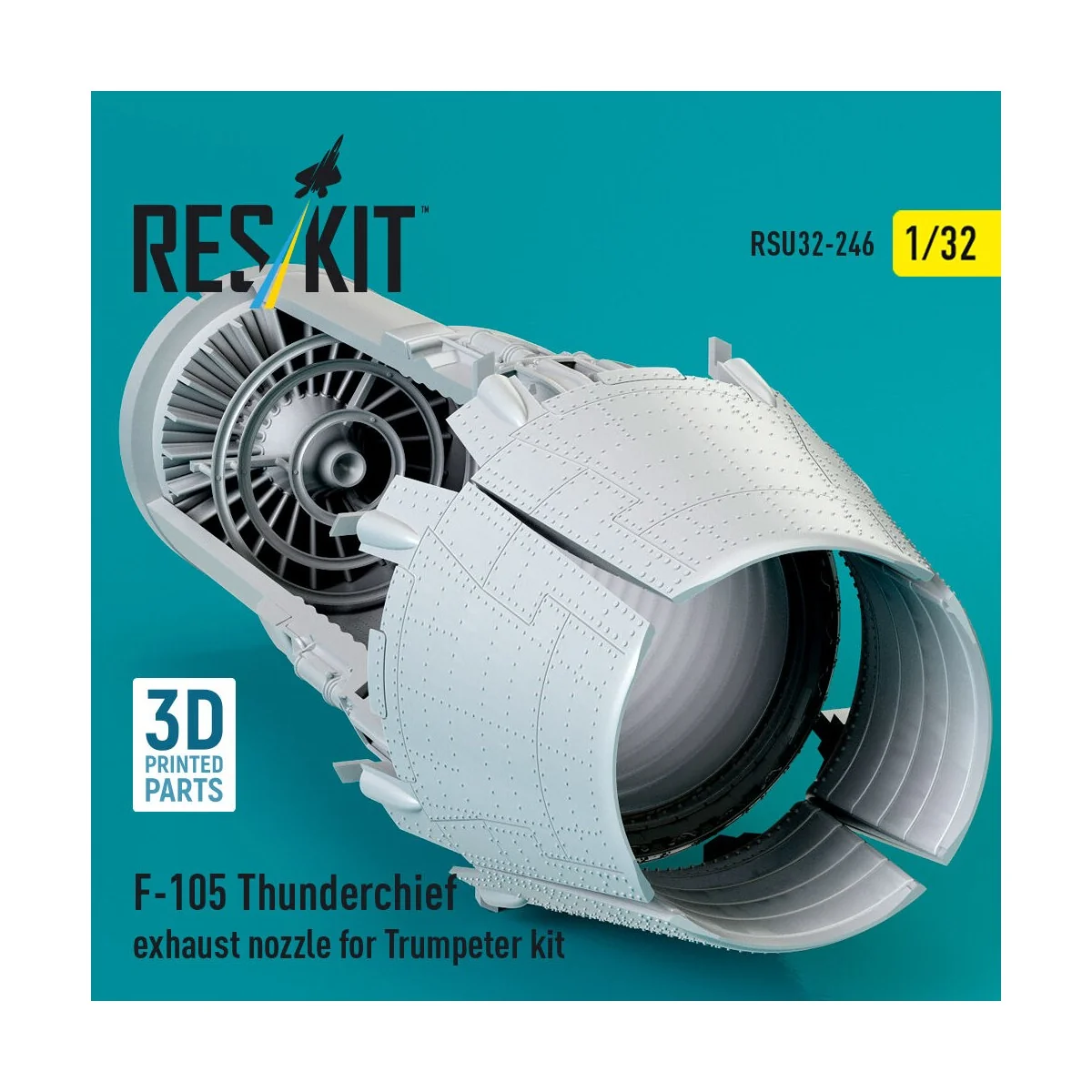 F-105 Thunderchief exhaust nozzle for Trumpeter kit (3D Printed) - ...