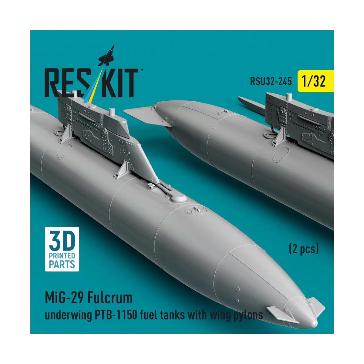 MiG-29 Fulcrum underwing PTB-1150 fuel tanks with wing pylons (2 pc...
