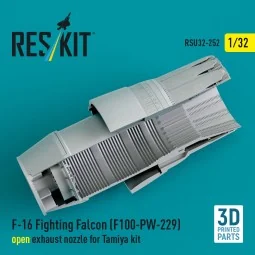 F-16 Fighting Falcon (F100-PW-229) open exhaust nozzle for Tamiya k...
