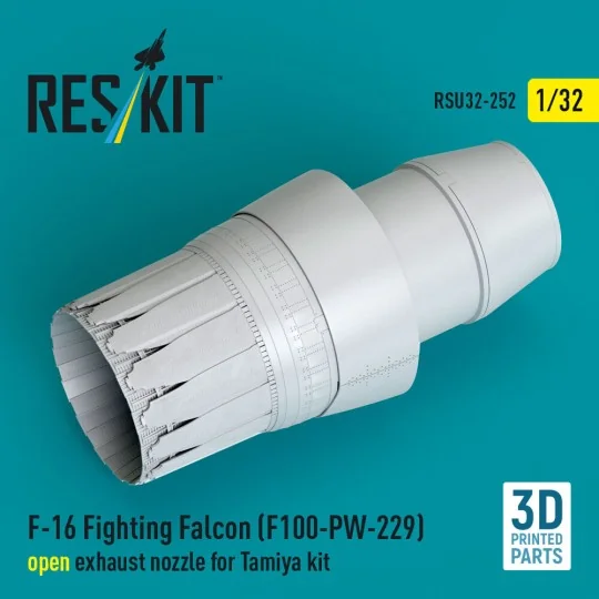 F-16 Fighting Falcon (F100-PW-229) open exhaust nozzle for Tamiya k...
