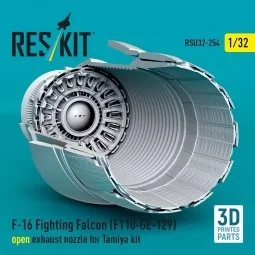 F-16 Fighting Falcon (F110-GE-129) open exhaust nozzle for Tamiya k...