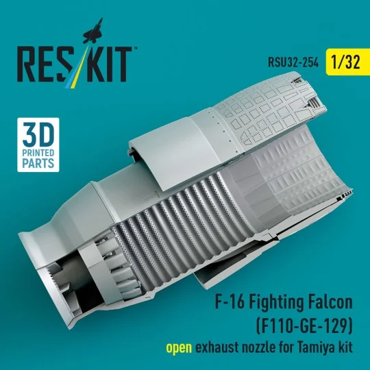 F-16 Fighting Falcon (F110-GE-129) open exhaust nozzle for Tamiya k...