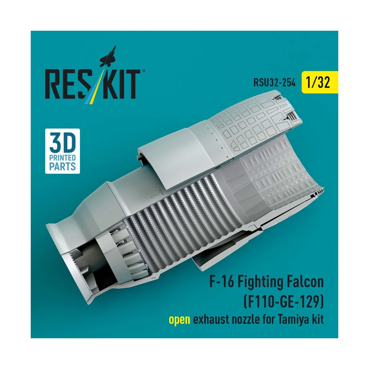 F-16 Fighting Falcon (F110-GE-129) open exhaust nozzle for Tamiya k...
