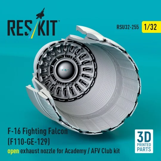 F-16 Fighting Falcon (F110-GE-129) open exhaust nozzle for Academy ...